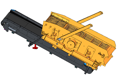 Hydraulic screen angle adjustment: 25° - 35°